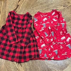 Wonder Nation Red and Black Kids Casual Dresses